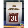 Image 1 : CANADIAN IMPERIAL BANK OF COMMERCE "The Bank That Builds" Perpetual/Daily Bank Calendar (Metal) (14-
