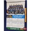Image 10 : EXPORT "A" : Toronto Maple Leafs 1970-1971 Game Schedule Calendar (Oct 1970 - Apr 1972) (25-1/2"H x 