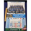 Image 1 : EXPORT "A" : Toronto Maple Leafs 1970-1971 Game Schedule Calendar (Oct 1970 - Apr 1972) (25-1/2"H x 