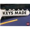 Image 3 : Double Side Metal Sign - Key Shape "CURTIS INDUSTRIES EASTLAKE, OHIO : KEYS MADE" (15"H x 31"W) (SEE
