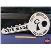 Image 4 : Double Side Metal Sign - Key Shape "CURTIS INDUSTRIES EASTLAKE, OHIO : KEYS MADE" (15"H x 31"W) (SEE
