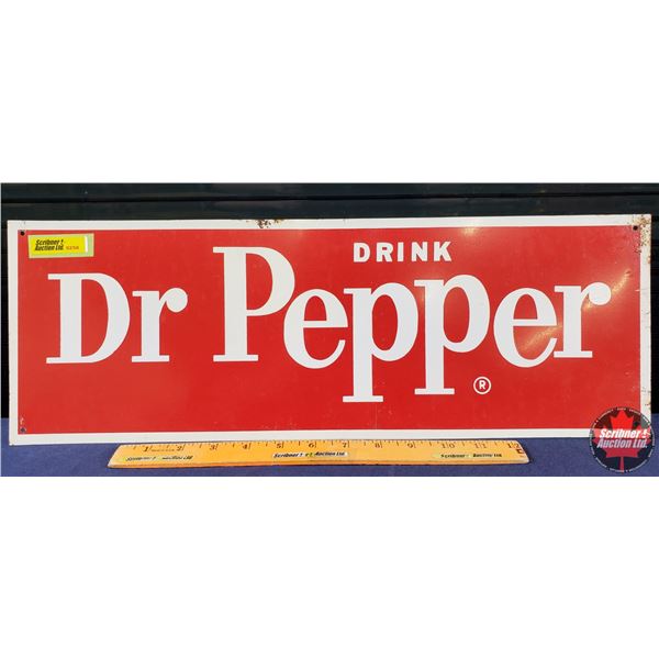 Single Side Tin Sign "DRINK Dr Pepper" (7"H x 20"W) (SEE PICS!)