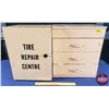 Image 1 : BOWES SEAL FAST DISTRIBUTOR Metal Shop Storage Display "TIRE REPAIR CENTRE" (Bench Top or Wall Mount