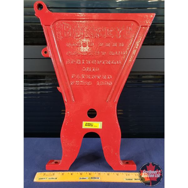 BUCKEYE Seed Drill Box End (Cast Iron) (Powder Coated - Red) (18-1/2"H x 13"W) (SEE PICS!)
