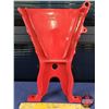 Image 3 : BUCKEYE Seed Drill Box End (Cast Iron) (Powder Coated - Red) (18-1/2"H x 13"W) (SEE PICS!)