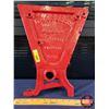 Image 1 : LA CROSSE Seed Drill Box End (Cast Iron) (Powder Coated - Red) (18-1/2"H x 13"W) (SEE PICS!)