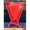 Image 3 : LA CROSSE Seed Drill Box End (Cast Iron) (Powder Coated - Red) (18-1/2"H x 13"W) (SEE PICS!)