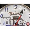 Image 2 : "Drink Hires ROOT BEER" Electric Wall Clock (Convex Glass Front) (Working - Needs to be upright) (15