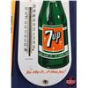 Image 3 : Single Side Enamel Thermometer "7UP" The "fresh up" family drink (15"H x 6"W x 1/2"D) (Note: Some to