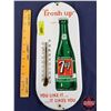 Image 1 : Single Side Enamel Thermometer "7UP" "fresh up" You Like It …. It Likes You (15"H x 6"W x 1/2"D) (No