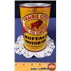 Image 1 : OIL TIN: BUFFALO MOTOR OIL ~ PRAIRIE CITIES OIL CO. LIMITED (Re-Roll) (6-1/2"H x 4"Dia) (SEE PICS!)