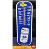 Image 1 : Single Side Metal Thermometer "RAILROAD MILLS" (Newer) (16"H x 5-3/4"W) (SEE PICS!)