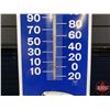 Image 3 : Single Side Metal Thermometer "RAILROAD MILLS" (Newer) (16"H x 5-3/4"W) (SEE PICS!)