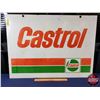Image 1 : Double Side Steel Sign "Castrol" (23-1/4"H x 32"W) (SEE PICS!)