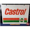 Image 5 : Double Side Steel Sign "Castrol" (23-1/4"H x 32"W) (SEE PICS!)