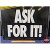 Image 4 : Double Side Tin Sign "PENNZOIL" "ASK FOR IT!" (Stamp 96) (36"H x 24"W) (SEE PICS!)