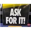 Image 8 : Double Side Tin Sign "PENNZOIL" "ASK FOR IT!" (Stamp 96) (36"H x 24"W) (SEE PICS!)