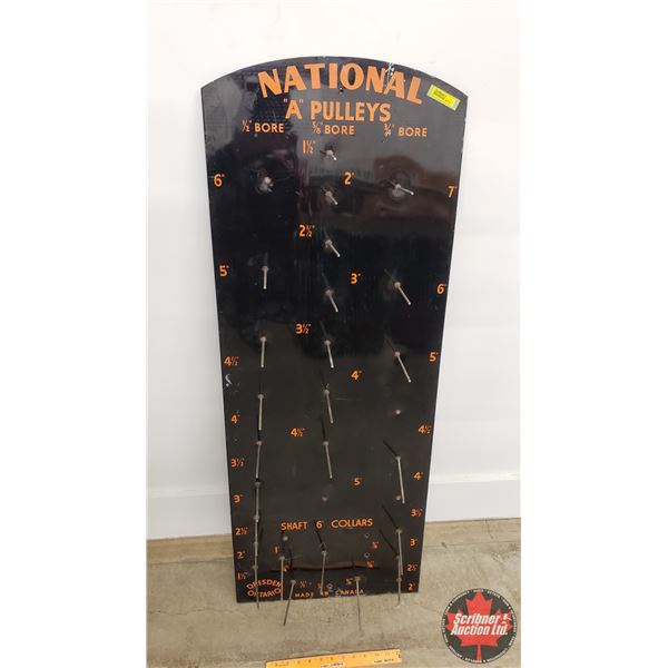 Store Display Rack "NATIONAL A PULLEYS" (Metal) (48"H x 18"W x 6"D) (SEE PICS!)