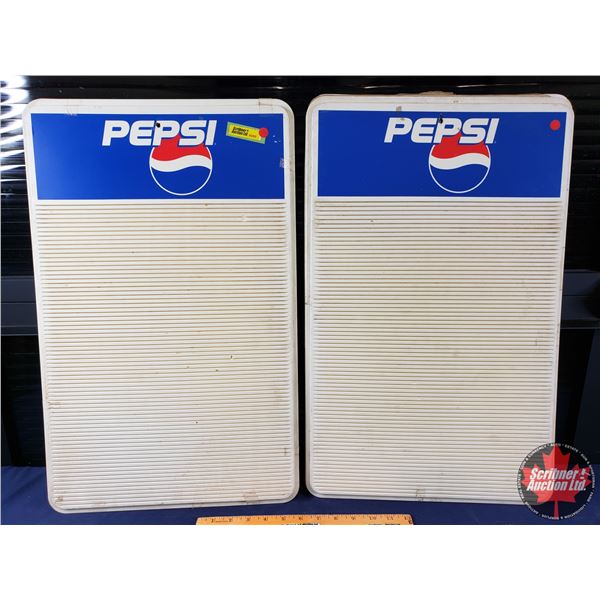 PEPSI Menu Boards (2) (Plastic) (23-1/2"H x 14-1/2"W) (SEE PICS!)