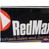 Image 3 : Single Side Tin Sign "RedMax Authorized Sales and Service" (Embossed) (1987) (12"H x 24"W) (SEE PICS