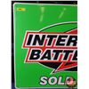 Image 2 : Single Side Tin Sign "INTERSTATE BATTERIES SOLD HERE" (Embossed) (24"H x 36"W) (SEE PICS!)