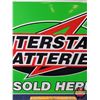 Image 3 : Single Side Tin Sign "INTERSTATE BATTERIES SOLD HERE" (Embossed) (24"H x 36"W) (SEE PICS!)