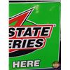 Image 4 : Single Side Tin Sign "INTERSTATE BATTERIES SOLD HERE" (Embossed) (24"H x 36"W) (SEE PICS!)