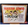 Image 1 : Framed Movie Poster "THE STOOGE" "Dean Martin" "Jerry Lewis" (c.1952) (29-1/2"H x 22-1/2"W) (Note: F