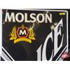 Image 2 : Single Side Tin Sign "MOLSON ICE" (Embossed) (29-1/2"H x 25-1/4"W) (SEE PICS!)
