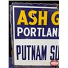 Image 2 : Single Side Enamel Sign "ASH GROVE PORTLAND CEMENT PUTNAM SUPPLY CO." (14"H x 20"W) (Note: rough edg