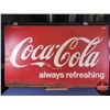 Image 1 : Single Side Tin Sign "Coca-Cola always refreshing" (Embossed) (35-1/2"H x 59-1/2"W) (SEE PICS!)