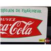 Image 3 : Double Side Tin Rack Topper Sign : French "BUVEZ Coca-Cola" (Fishtail c. 1962) "pour un VRAI REGAIN 