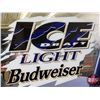 Image 3 : Advertising Mirror "ICE DRAFT LIGHT Budweiser" (Parallelogram Shape) (c.1990's) (21-1/2"H x 25"W) (S
