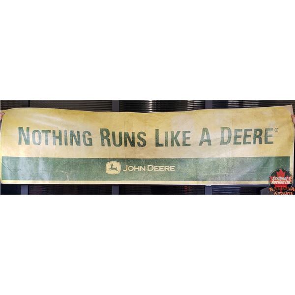 John Deere Felpa Uomo Western - Verde, Scritta Nothing Runs Like A Deere, Tasca A Marsupio