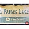 Image 4 : Single Side Banner : JOHN DEERE "NOTHING RUNS LIKE A DEERE" (Faded) (34"H x 124"W) (SEE PICS!)