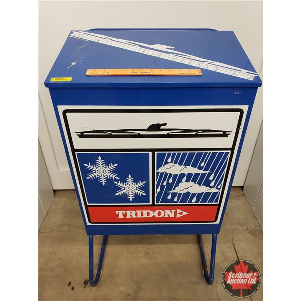 Service Station Storage Wheeled Display Cart : Wiper Blades "TRIDON" (41"H x 25-1/2"W x 23"D) (SEE P
