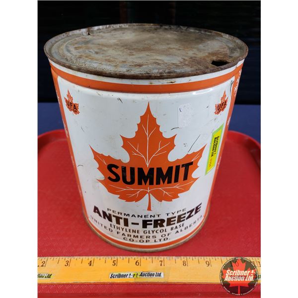 UFA SUMMIT ANTI-FREEZE Gallon Tin (8"H x 7"Dia) (SEE PICS!)