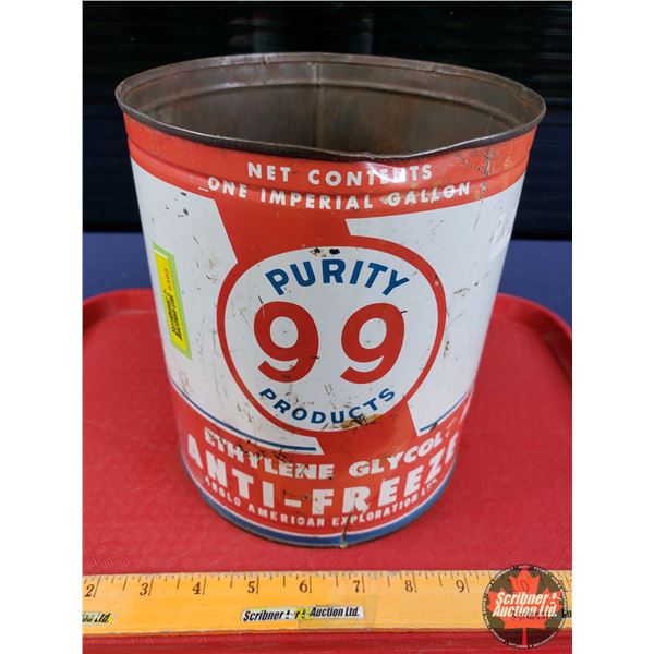 PURITY 99 ANTI-FREEZE Gallon Tin (8"H x 7"Dia) (SEE PICS!)