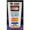 Image 1 : Double Side Service Station Tin Sign (Payment Options) "TEXACO / American Express / MasterCard / VIS