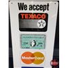 Image 6 : Double Side Service Station Tin Sign (Payment Options) "TEXACO / American Express / MasterCard / VIS