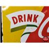 Image 8 : RARE Single Side Enamel Sign "DRINK Coca-Cola" "FOUNTAIN SERVICE" (12"H x 28"W) (SEE PICS!)