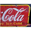 Image 6 : Single Side Enamel Sign "Coca-Cola Sold Here Ice Cold" (12-1/4"H x 29-1/4"W) (Note: paint touchups) 