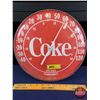 Image 1 : Round Wall Thermometer "Coke" (Convex Lense) (12"Dia) (SEE PICS!)