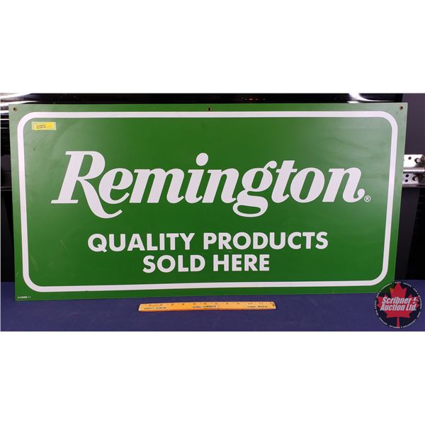 Double Side Plastic Sign "Remington Quality Products Sold Here" (18"H x 36"W) (SEE PICS!)