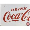 Image 6 : "DRINK Coca-Cola" Vending Machine Panel (Metal) & Hardboard with "Drink Coca-Cola" Oval Decal (Metal
