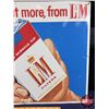 Image 4 : Single Side Tin Sign "L&M" Cigarettes (Embossed) (17-3/4"H x 23-1/2"W) (SEE PICS!)