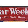 Image 3 : Single Side Enamel Sign "Star Weekly For Sale Here" (8"H x 27-3/4"W) (SEE PICS!)