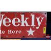 Image 4 : Single Side Enamel Sign "Star Weekly For Sale Here" (8"H x 27-3/4"W) (SEE PICS!)