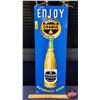 Image 1 : Single Side Tin Sign "Enjoy Mission Orange" (25"H x 9"W) (SEE PICS!)