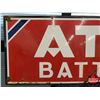 Image 2 : Single Side Enamel Sign "ATLAS BATTERIES" (22"H x 72"W x 3/4") (SEE PICS!)